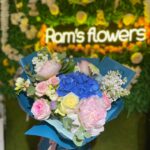 Buchet parfumat cu hortensie albastra