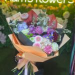 Buchet mixt mediu peach