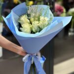 Buchet Baietel Trandafiri alb