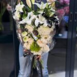 Buchet funerar all off white