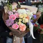 Buchet de toamna mediu pastel alegerea floristului