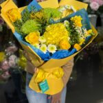 Buchet galben si verde la alegerea florstului
